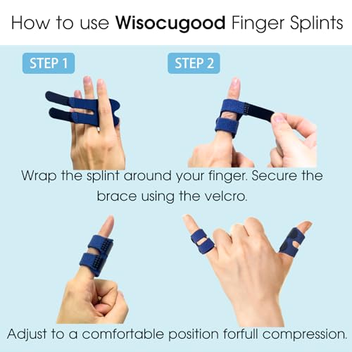 4-Piece Finger Splint Set for Pain Relief & Support