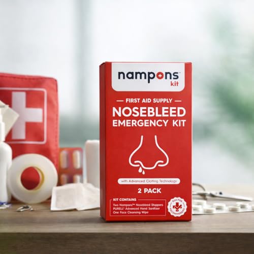 Nosebleed Emergency Kit - 2 Bleed Stoppers, Sanitizer & Wipe