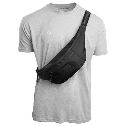 Gold BJJ Goshi Waist Pack Black - Fanny & Crossbody Bag for No-Gi Training