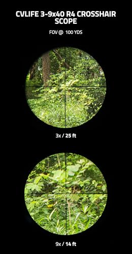 3-9x40 Crosshair Scope with Mounts - R4 Reticle Optics