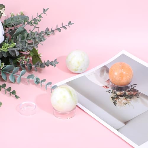15 Pcs Clear Acrylic Baseball Holder Set - 3 Sizes for Display