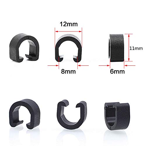 40pcs Bicycle C-Clips Cable Housing Guides - MTB & Road Bike Frame Buckles