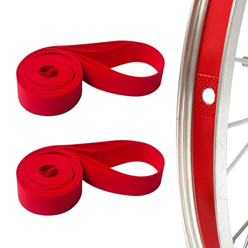 2PCS Puncture Resistant Bicycle Rim Strip Tape for 700C Wheels - Red