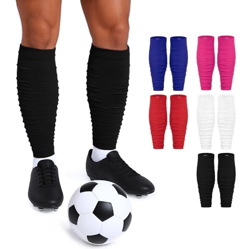 Leg Compression Sleeves for Men - Black One Size Soccer Socks