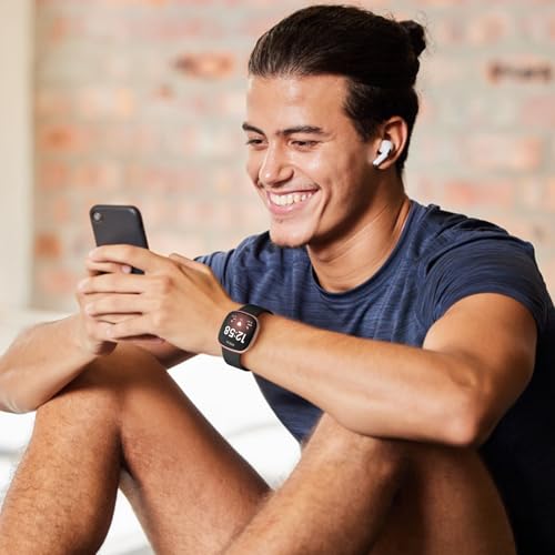 Soft Replacement Sport Band for Fitbit Versa 3/4 & Sense 2 - Black, Large