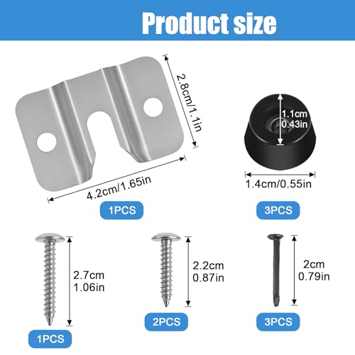 Dart Board Mounting Bracket Kit - 2 Sets with Screws & Stabilisers