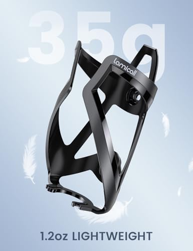 Ultralight Bike Water Bottle Holder - Black, Fits 2.75-3.94" Bottles
