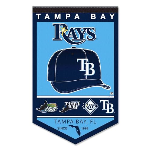 WinCraft Tampa Bay Rays Felt Banner - Officially Licensed Sports Wall Decor