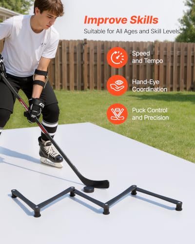 Adjustable Hockey Stick Handling Trainer - 5-Section Portable Tool