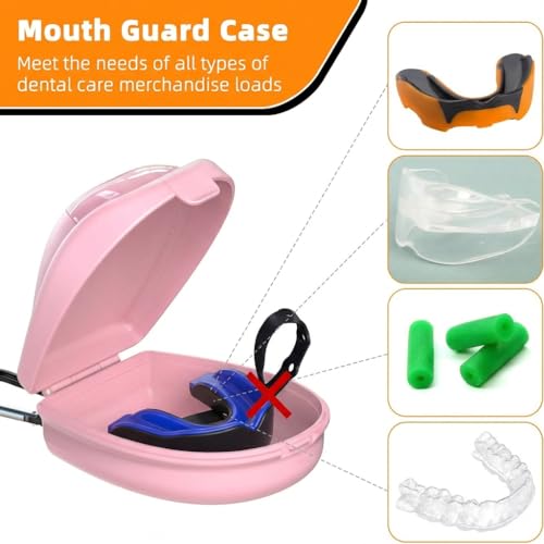 Durable Mouthguard Case - Protective Box for Sports - Pink