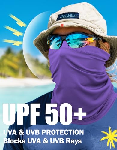 Cooling Neck Gaiter Face Mask - UPF 50+ UV Protection - Purple Pack