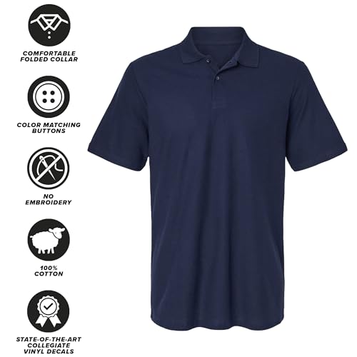 NCAA Men's 100% Cotton Knit Polo Shirt - 3X-Large Toledo Rockets