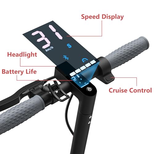 Electric Scooter for Adults, 350W Motor, 19mph Speed, 21 Miles Range, Folding E-Scooter with Dual Suspension