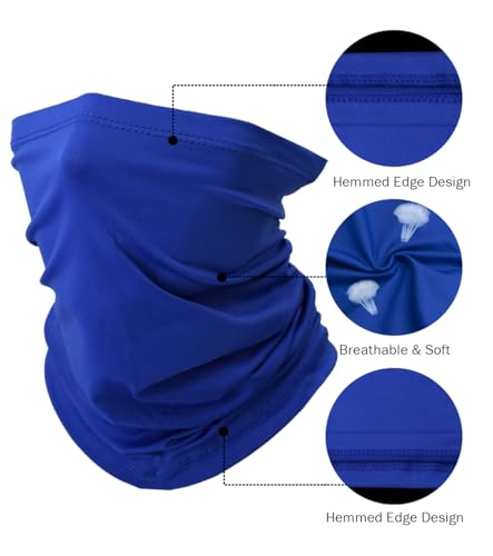 Cooling Fishing Neck Gaiter - Sun Protection Face Mask - Black, Royal Blue, Grey, Olive Green