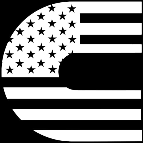 American Flag Vinyl Decal - 5x5 Glossy White for Trucks