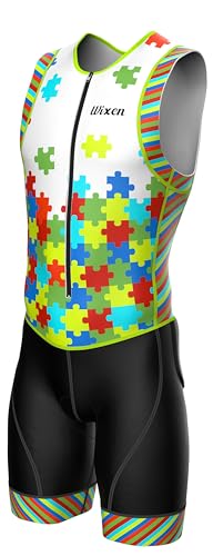 Men's Triathlon Suit - Breathable Padded Gear for Swim, Bike, Run