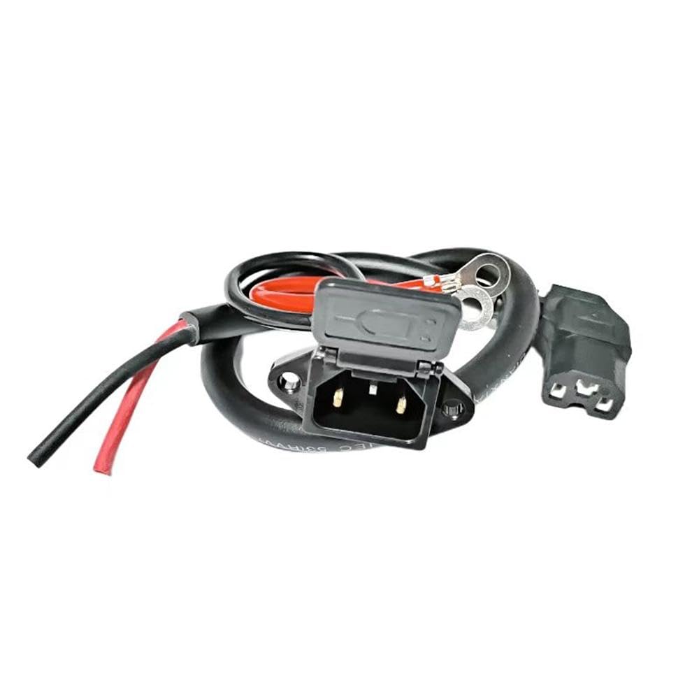 YUYUEMI Charging Socket for E-Bike Battery Charger with Universal Three Hole 12AWG Electric Vehicle Connector Plug Electric Scooter Charging Port