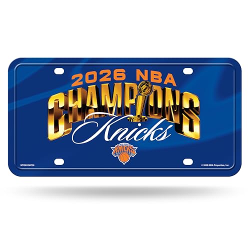 New York Knicks NBA Champions Metal Auto Tag - 12" x 6"