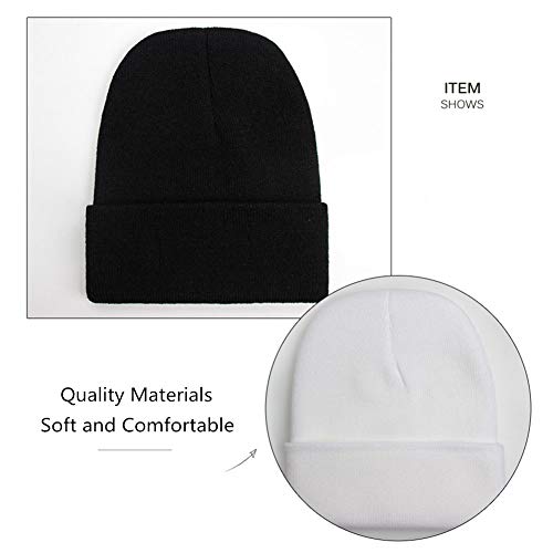 Unisex Adult Knit Beanie Cap - Warm Snug Hat - Red
