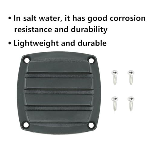 Nylon Louvered Flush Vent for Marine Boats - Black