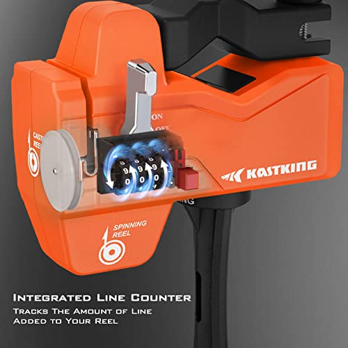 KastKing Kalibrate Line Spooler with Counter & 5" Orange Braided Scissors – Spooling Tool