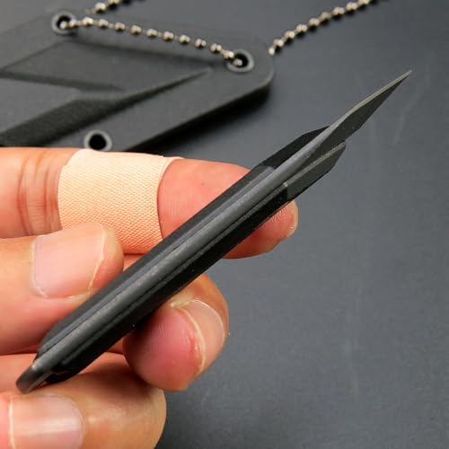 Compact Fixed Blade Knife with Kydex Sheath - Black