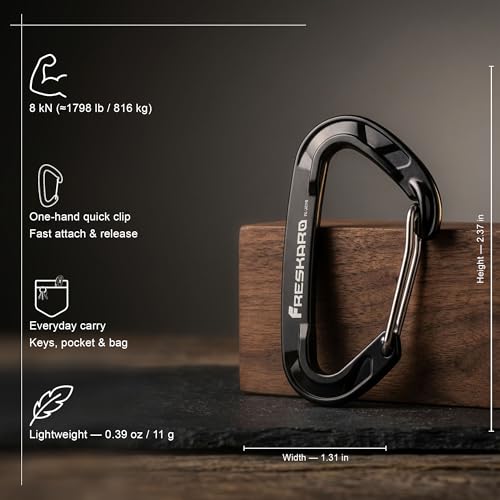 Nano Carabiner Clips - 5pcs Lightweight & Durable, Rainbow