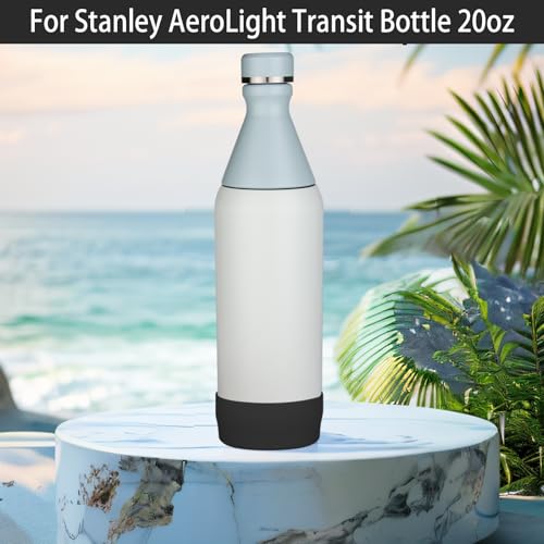 Silicone Water Bottle Boot - 2PCS Anti-Slip Sleeve for 20oz Stanley - Black