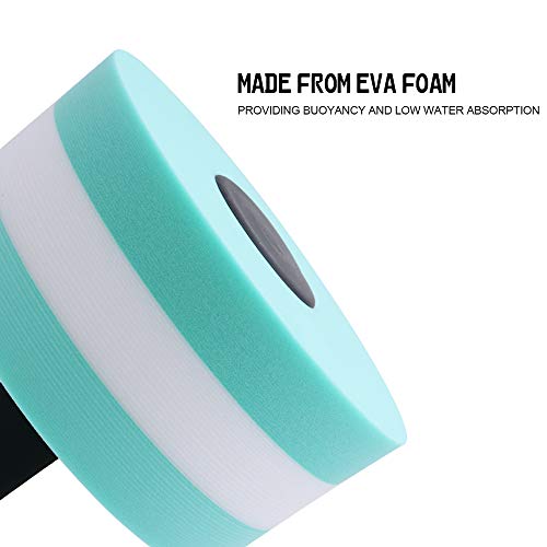 Aquatic Exercise Dumbbells - 2 Pcs EVA Foam Pool Weights - Cyan