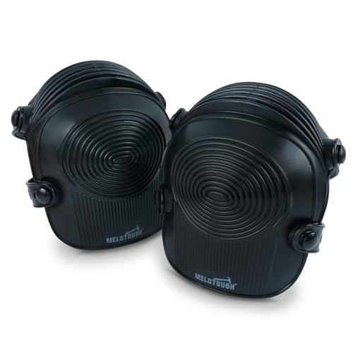 MELOTOUGH Work Knee Pads for Men Women Construction, Flooring, Roofing - Comfortable and Non Slip(Black)