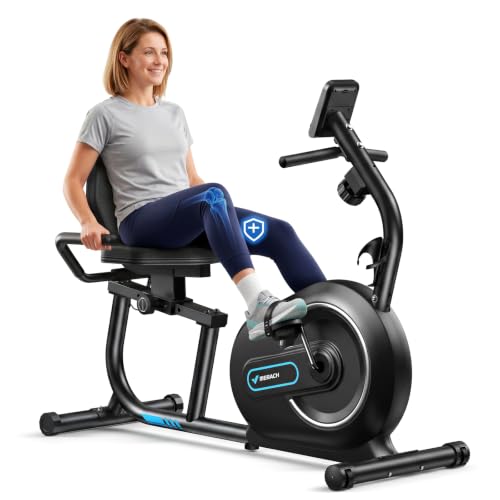 Recumbent Exercise Bike with Bluetooth App & Heart Rate Monitor - S08