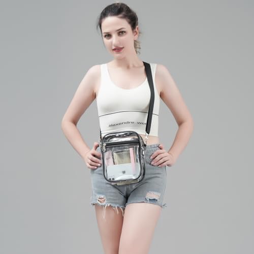 Clear Crossbody Purse Bag - Stadium Approved for Concerts, Festivals