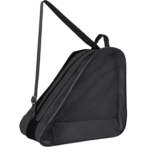 Breathable Roller Skate Bag with Large Pockets - Black