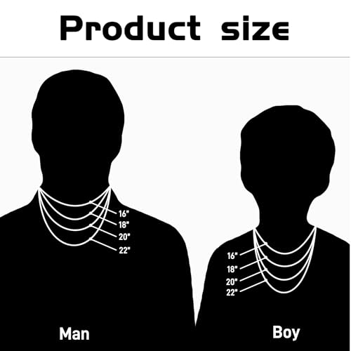 Baseball Cross Necklace for Men - 18in Black Stainless Steel