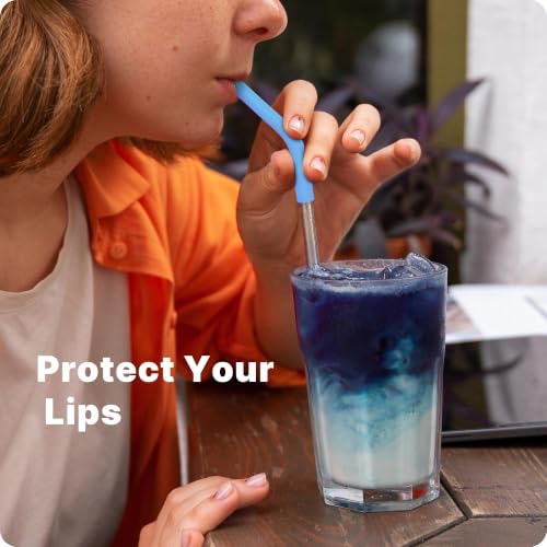6Pcs Multicolor Silicone Straw Tips for 0.31 Inch Straws