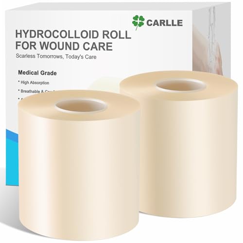 Hydrocolloid Wound Care Roll - 2 Pack, 2in x 17ft Cut-to-Size Adhesive Patch
