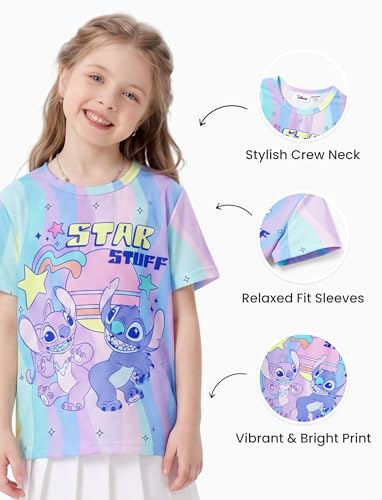 Kids' UV Protection Quick-Dry Graphic T-Shirt - Stitch 6-7 Years