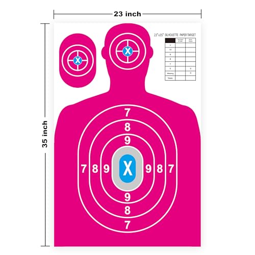 23"x35" Heavy Duty Shooting Targets - 12PC Multicolor Set
