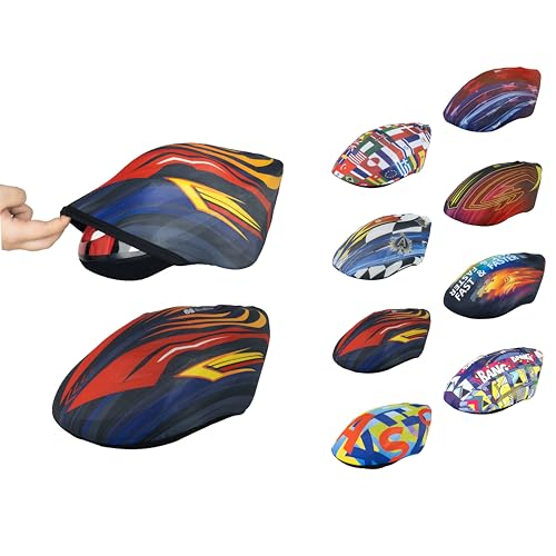 Cycling Helmet Cover - Breathable Stretch Fit with Drawstring - Racing 2