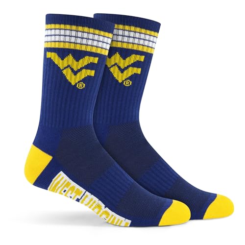 Youth NCAA Team Crew Socks - West Virginia Mountaineers 3 Pack
