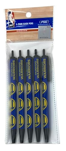 NBA Golden State Warriors 5-Pack Retractable Click Pens - Black Ink