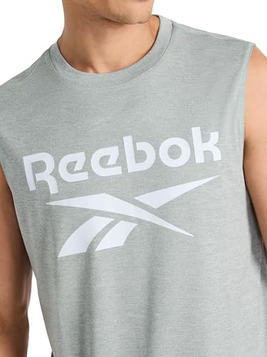 Men's Gladiator Large Logo Muscle Tank Top - Black Heather
