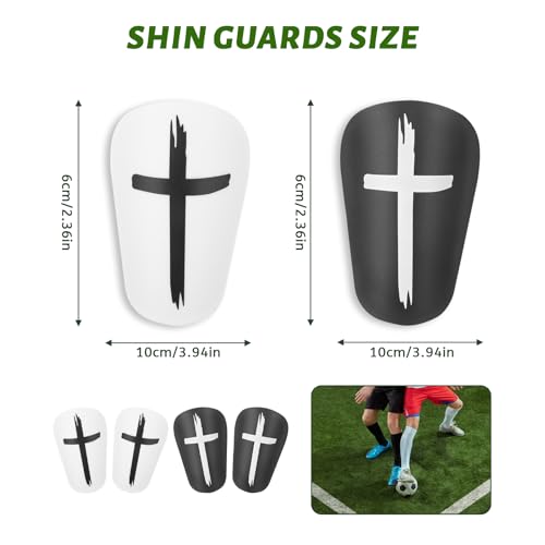 Mini Soccer Shin Guards for Kids - 2 Pairs (10-12 Years)
