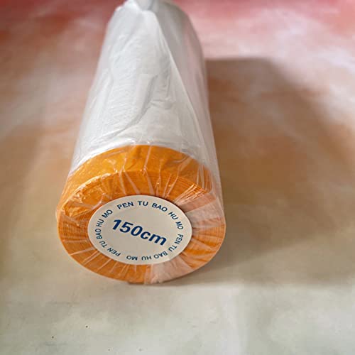Pre- Taped Masking Film - for Automotive Covering Painting Paint Masking (Size - 5 x 65-Feet roll.Thickness -0.23Mil)
