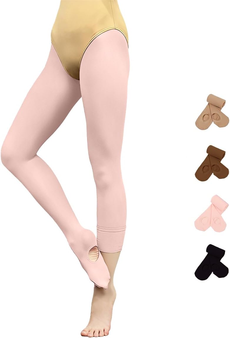 Regine Switzerland Women's Ballet Tights | Ultra Soft Convertible Opaque for Jazz, Yoga & Stage Performance