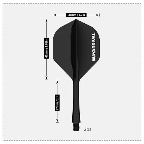 Integrated Dart Flights and Shafts - 3 Pack for 2BA Darts