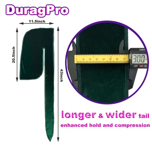 Velvet Durag for Men - Green, Enhanced Durability & Compression