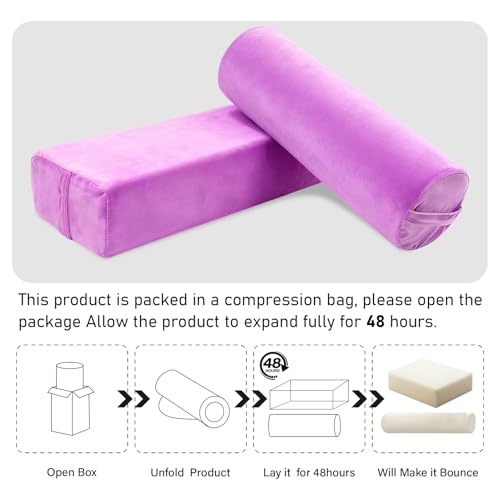 Yoga Bolster Pillow Set - Rectangular & Cylinder Supports for Meditation