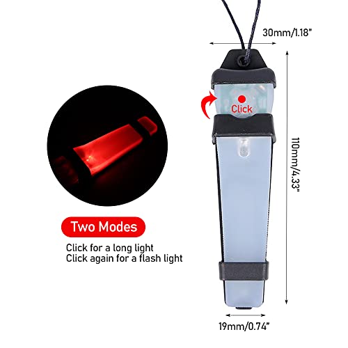 SkySmile 2 Pack Red Identification Marker Light for Helmet – Tactical Safety Signal for Outdoors