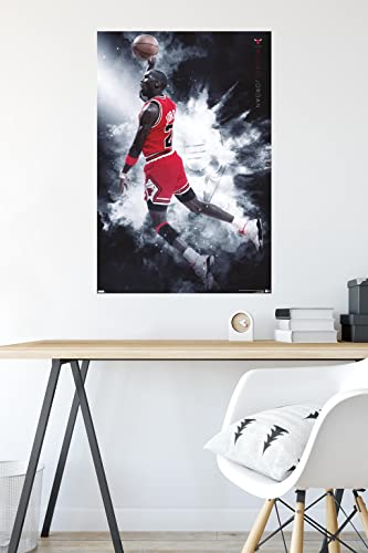 Michael Jordan Burst Wall Poster - Unframed 34" x 22.4"